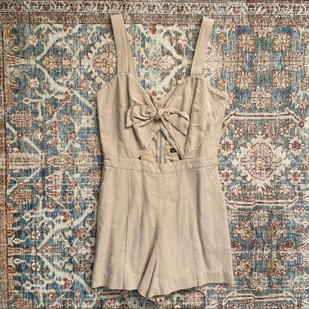 Tan Abercrombie & Fitch Romper